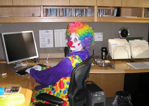 clown computer meme template