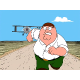 Peter Griffin running away meme template