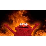 elmo fire meme template