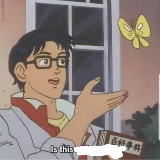 Butterfly man meme template