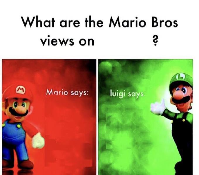 Mario Bros Views meme template