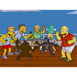 Simpsons Monkey Fight meme template