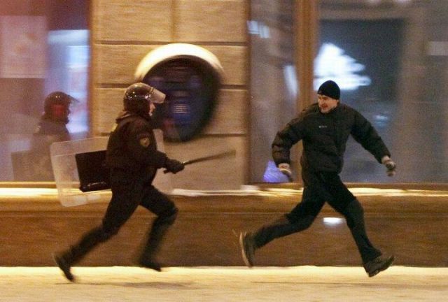 Police Chasing Guy meme template