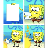 Spongebob yeet meme template