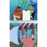 patrick scared meme template