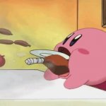 Kirby eating GIF Template meme template