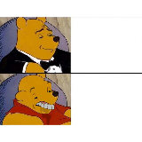 Tuxedo Winnie the Pooh grossed reverse meme template
