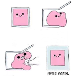 Never again meme template