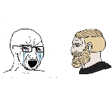 Soyboy Vs Yes Chad meme template