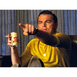 Leonardo Dicaprio pointing at tv meme template
