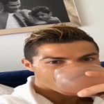 Ronaldo Drinking GIF Template meme template