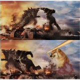 Kong Godzilla Doge meme template