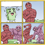 Guy getting beat up meme template