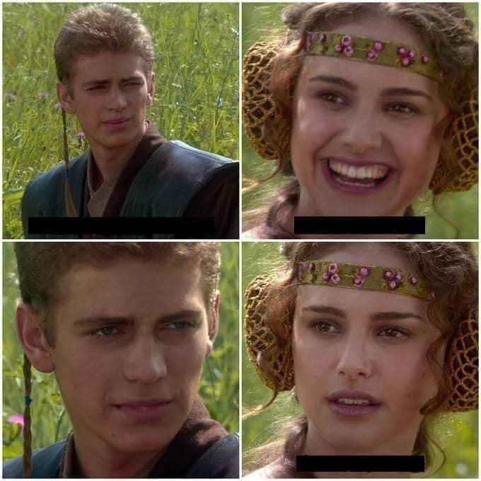 Anakin and Padme meme template