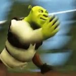 Shrek running GIF Template meme template