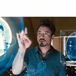 Tony discovers a new element GIF Template meme template