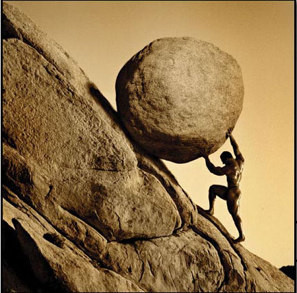 Sisyphus meme template