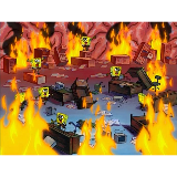 spongebob fire meme template