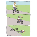 Bike Fall meme template