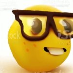 3D Nerd Emoji GIF Template meme template