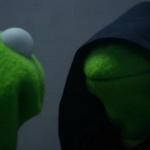 Evil Kermit meme template