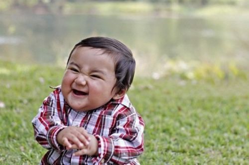 Evil Toddler meme template