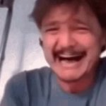 Pedro Pascal crying GIF Template meme template