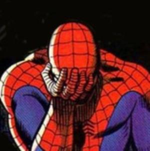 Sad Spiderman meme template