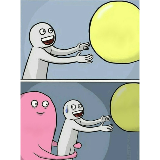 Running Away Balloon meme template